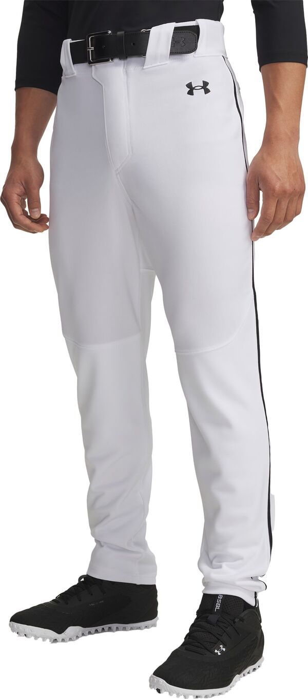 【送料無料】 アンダーアーマー メンズ カジュアルパンツ ボトムス Under Armour Mens Utility Pro Tapered Piped Baseball Pants WhiteBlack