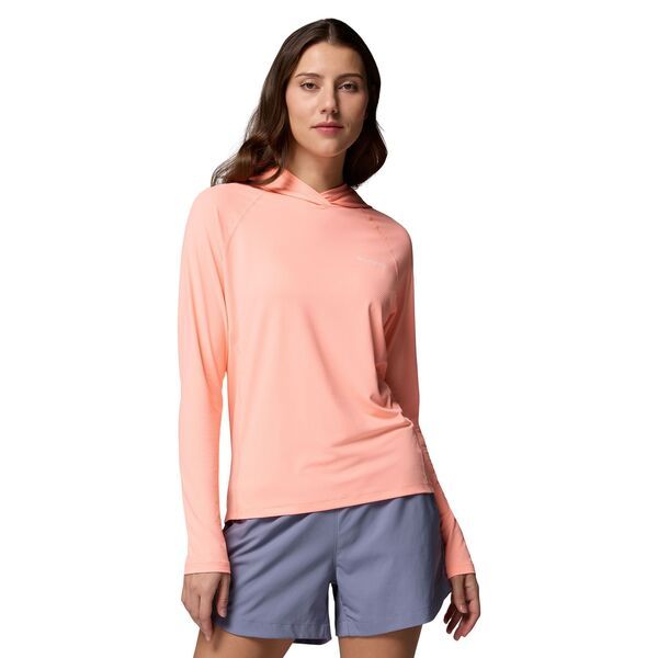 【送料無料】 コロンビア レディース シャツ トップス Columbia Womens PFG Solar Stream II Hoodie Tiki Pink