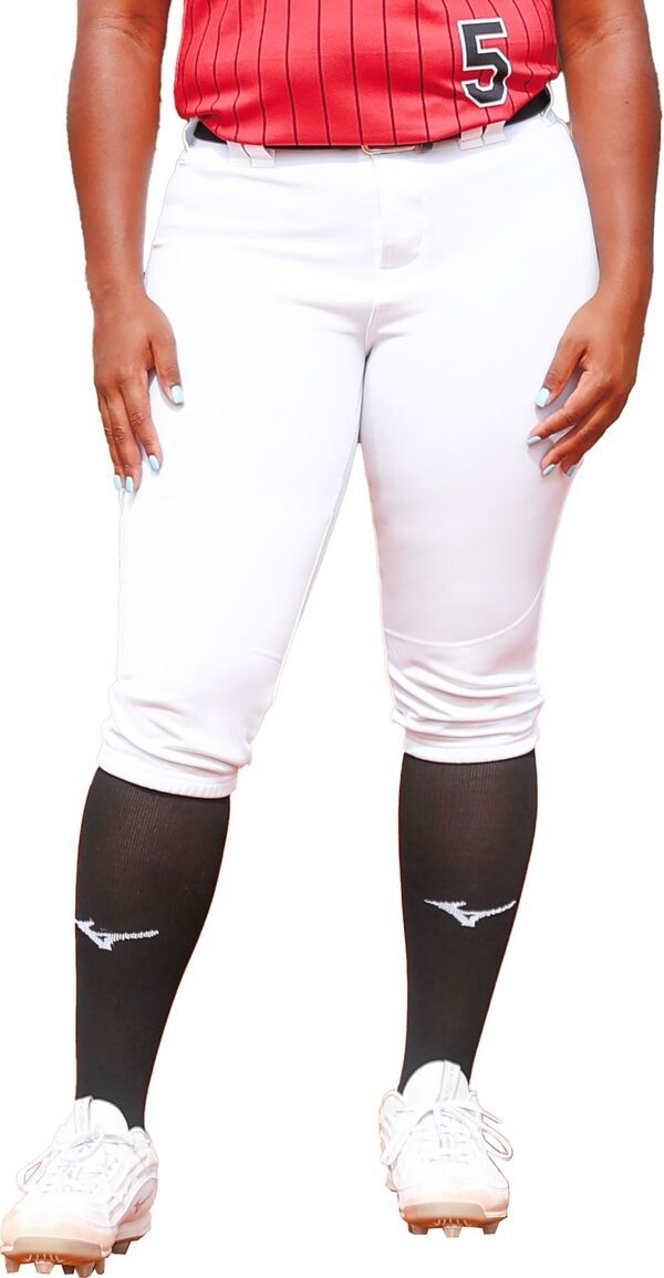 【送料無料】 ミズノ レディース カジュアルパンツ ボトムス Mizuno Womens Curvy Fit Softball Pants White