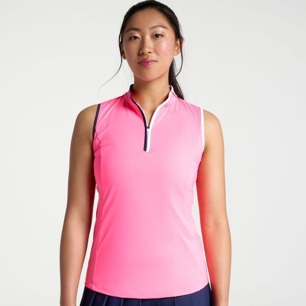 【送料無料】 ウォルターヘーゲン レディース ポロシャツ トップス Walter Hagen Womens Performance 11 Sleeveless Golf Polo Fuego Pink