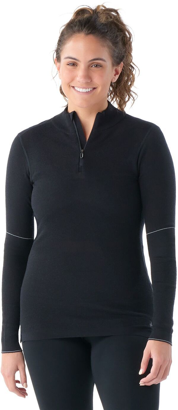 【送料無料】 スマートウール レディース シャツ トップス Smartwool Womens Intraknit Thermal Max Merino Base Layer 14 Zip Black