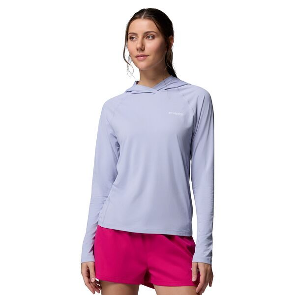 【送料無料】 コロンビア レディース シャツ トップス Columbia Womens PFG Solar Stream II Hoodie Marine Light