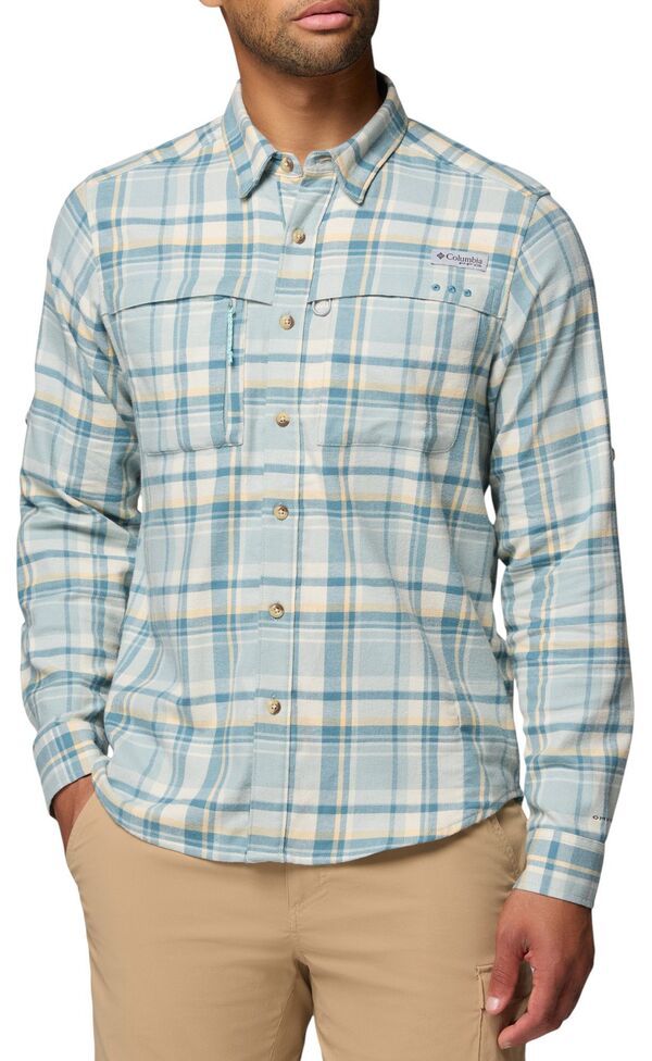 【送料無料】 コロンビア メンズ シャツ トップス Columbia Mens Wild Cast Flannel Crushed Blue Backwater Tartan 13,244円