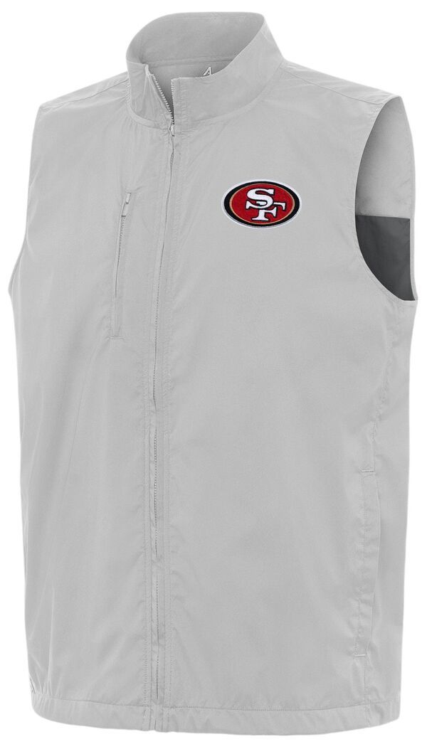 【送料無料】 アンティグア メンズ ベスト トップス Antigua Mens San Francisco 49ers Brisk Full Zip Vest NoColor 17,870円