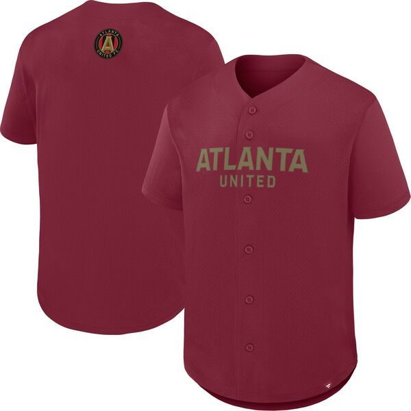 【送料無料】 ファナティクス メンズ シャツ トップス MLS Adult Atlanta United Dark Garnet Baseball Jersey NoColor