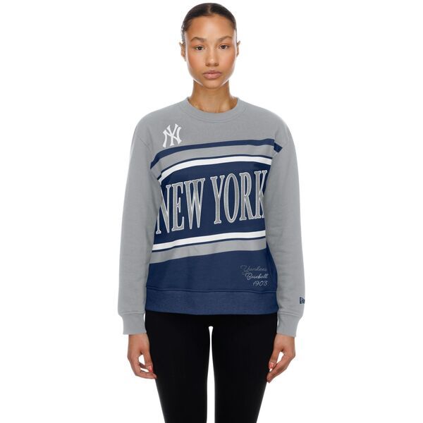 【送料無料】 ニューエラ レディース パーカー・スウェット アウター New Era Womens New York Yankees Navy Game Day Crewneck Sweatshirt NoColor