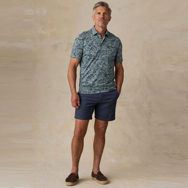 【送料無料】 ファレティ メンズ ポロシャツ トップス Faherty Mens Movement Pique Pocket Short Sleeve Polo Sage Tropical Shadow