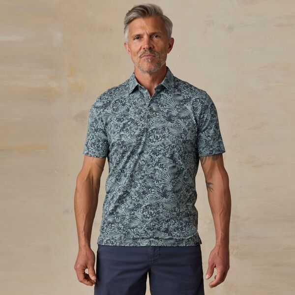 【送料無料】 ファレティ メンズ ポロシャツ トップス Faherty Mens Movement Pique Pocket Short Sleeve Polo Sage Tropical Shadow