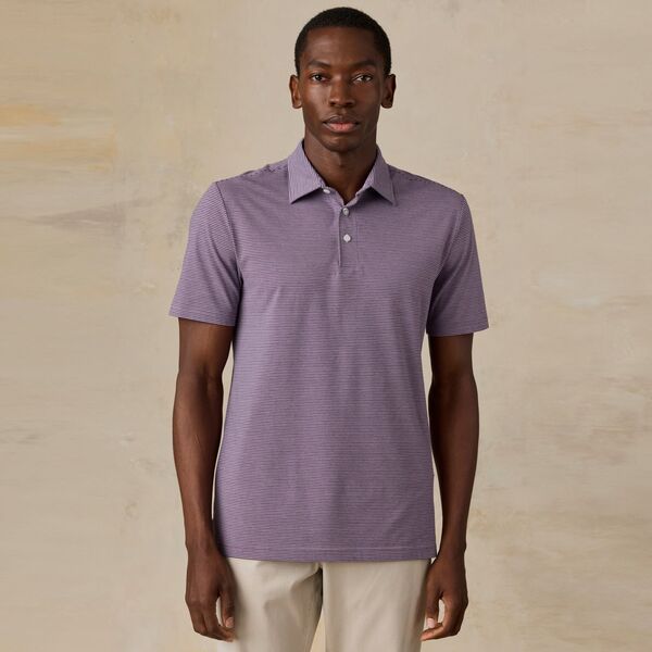 【送料無料】 ファレティ メンズ ポロシャツ トップス Faherty Mens Movement Short Sleeve Polo Rose Peak Stripe