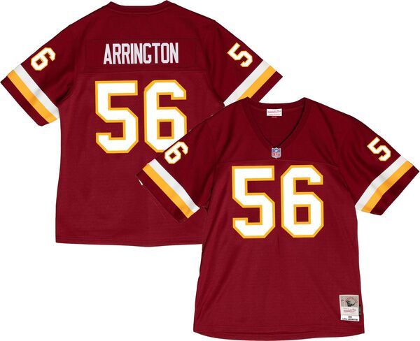 【送料無料】 ミッチェルネス メンズ シャツ トップス Mitchell Ness Mens 2001 Washington Commanders LaVar Arrington 56 Red Legacy Jersey NoColor