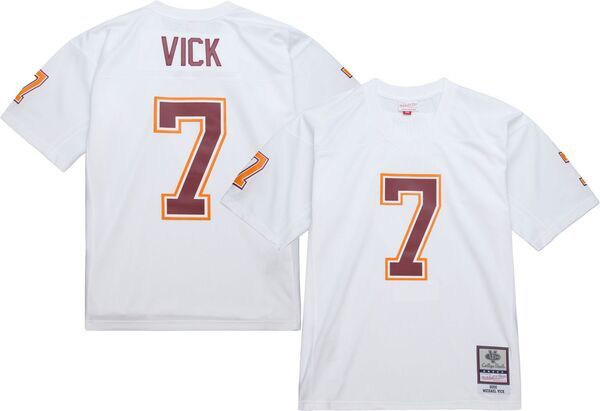 【送料無料】 ミッチェルネス メンズ シャツ トップス Mitchell Ness Adult Virginia Tech Hokies Michael Vick 7 White 2000 Jersey NoColor