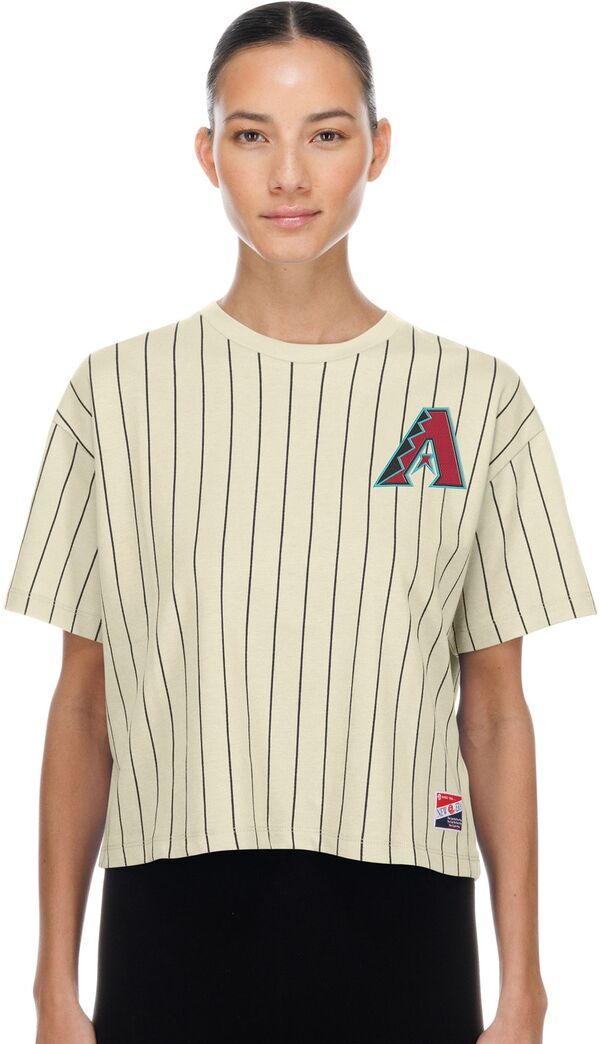 【送料無料】 ニューエラ レディース Tシャツ トップス New Era Womens Arizona Diamondbacks White Throwback TShirt NoColor