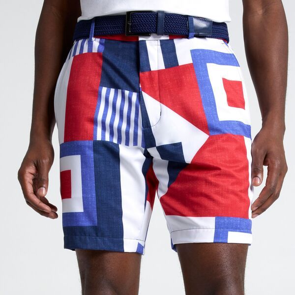【送料無料】 ウォルターヘーゲン メンズ ハーフパンツ・ショーツ ボトムス Walter Hagen Mens Performance 11 PureFlex 9 Golf Short Sailing Flags Multi