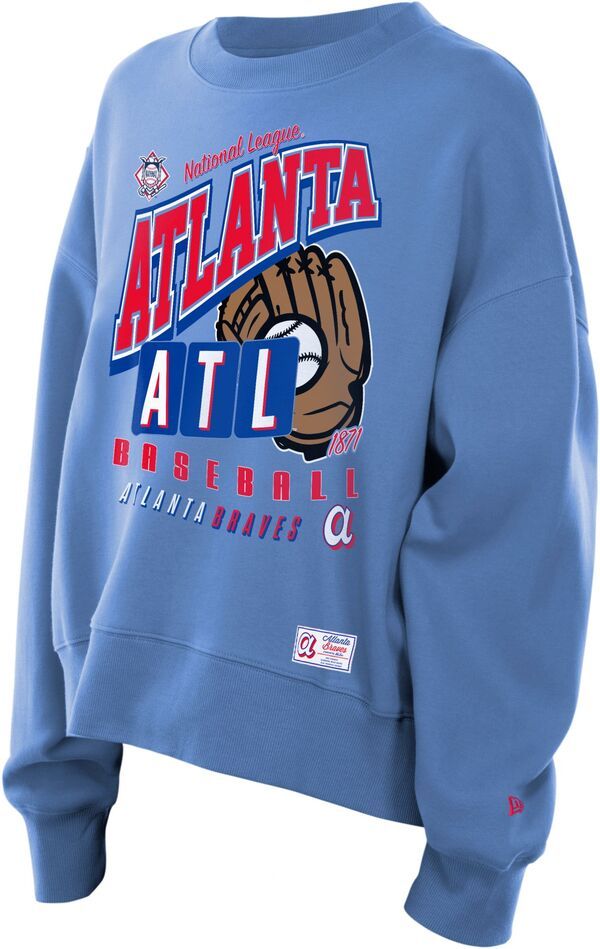 【送料無料】 ニューエラ レディース パーカー・スウェット アウター New Era Womens Atlanta Braves Blue Throwback 2026 City Connect Crewneck Sweatshirt NoColor