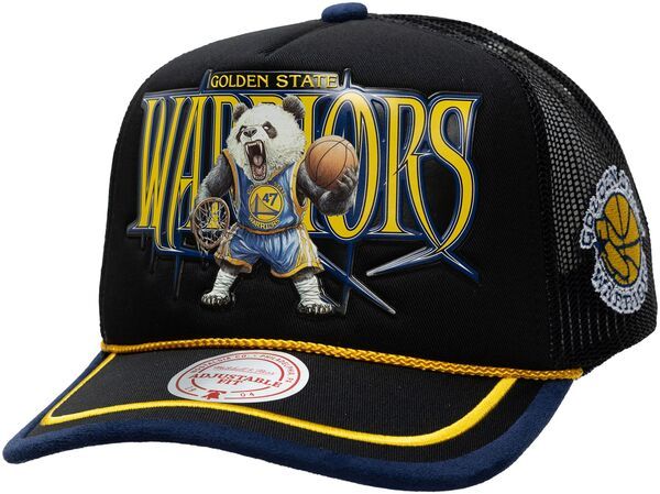 【送料無料】 ミッチェルネス レディース 帽子 アクセサリー Mitchell Ness Adult Golden State Warriors Black LRG Trucker Hat NoColor