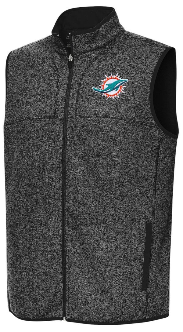 【送料無料】 アンティグア メンズ ベスト トップス Antigua Mens Miami Dolphins Fortune Full Zip Vest NoColor 21,560円