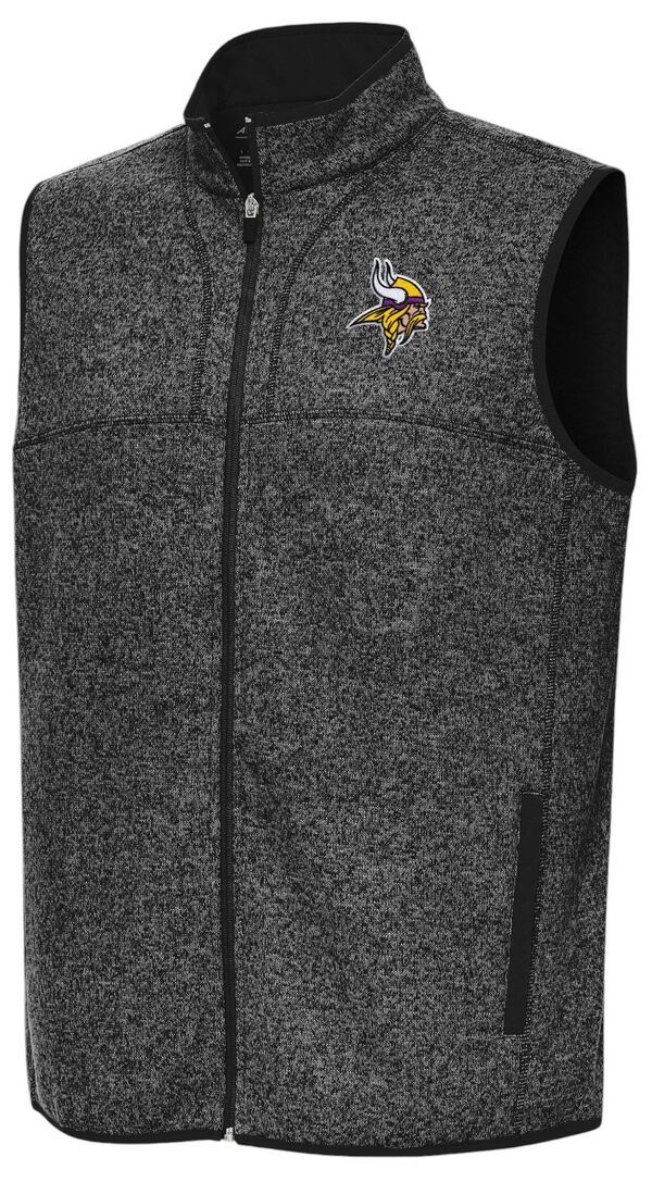 【送料無料】 アンティグア メンズ ベスト トップス Antigua Mens Minnesota Vikings Fortune Full Zip Vest NoColor