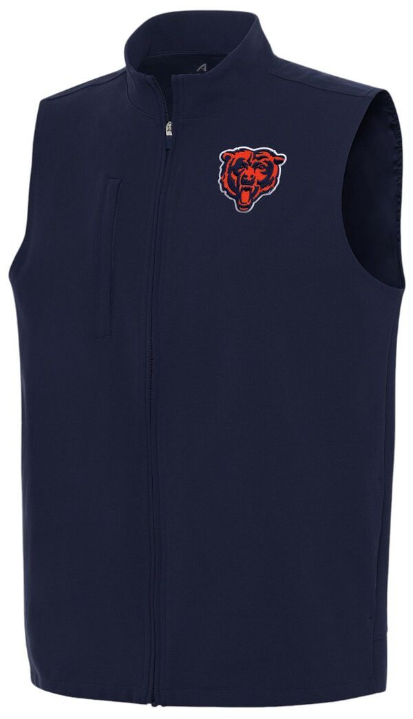 【送料無料】 アンティグア メンズ ベスト トップス Antigua Mens Chicago Bears Regard Full Zip Vest NoColor