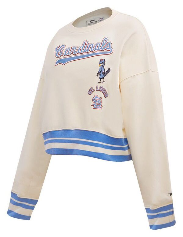 【送料無料】 プロスタンダード レディース パーカー・スウェット アウター Pro Standard Womens St Louis Cardinals Retro Fleece Crew Neck Sweatshirt Cream