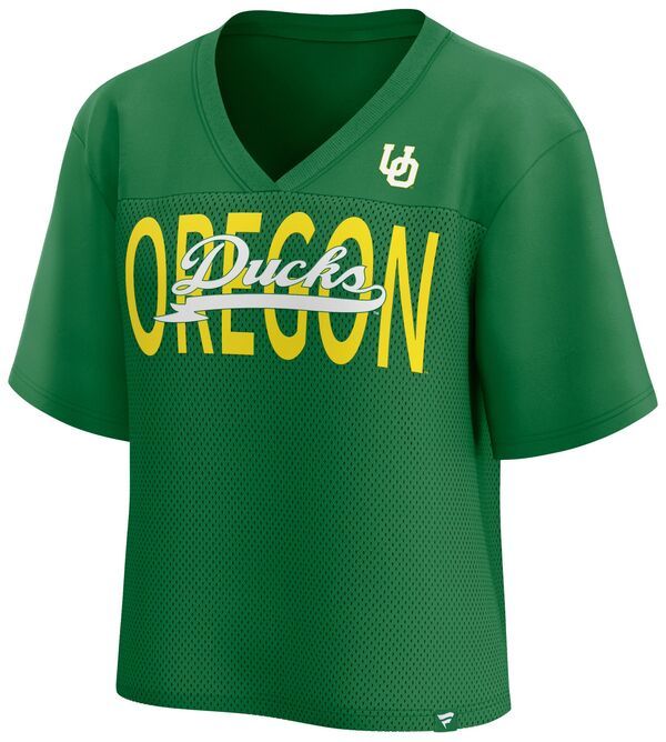 【送料無料】 ファナティクス レディース シャツ トップス NCAA Womens Oregon Ducks Green Fashion Football Jersey NoColor