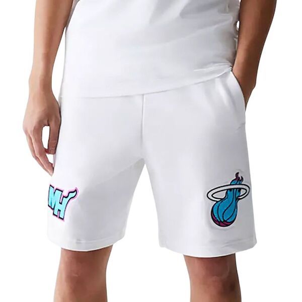【送料無料】 ニューエラ メンズ ハーフパンツ・ショーツ ボトムス New Era Adult 202425 City Edition Vice Miami Heat White Basketball Shorts NoColor