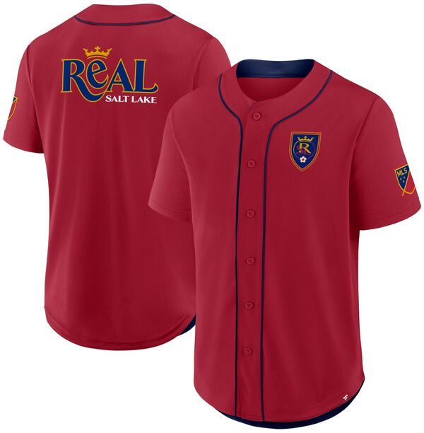 【送料無料】 ファナティクス メンズ シャツ トップス MLS Adult Real Salt Lake Red Baseball Jersey NoColor