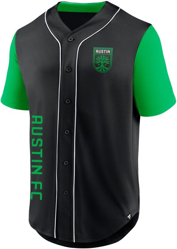 【送料無料】 ファナティクス メンズ シャツ トップス MLS Adult Austin FC Balance Black Baseball Jersey NoColor