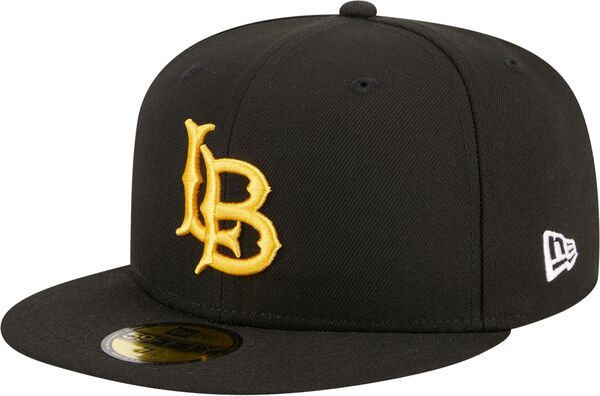 【送料無料】 ニューエラ メンズ 帽子 アクセサリー New Era Mens Long Beach State 49ers Black 59Fifty Fitted Hat NoColor