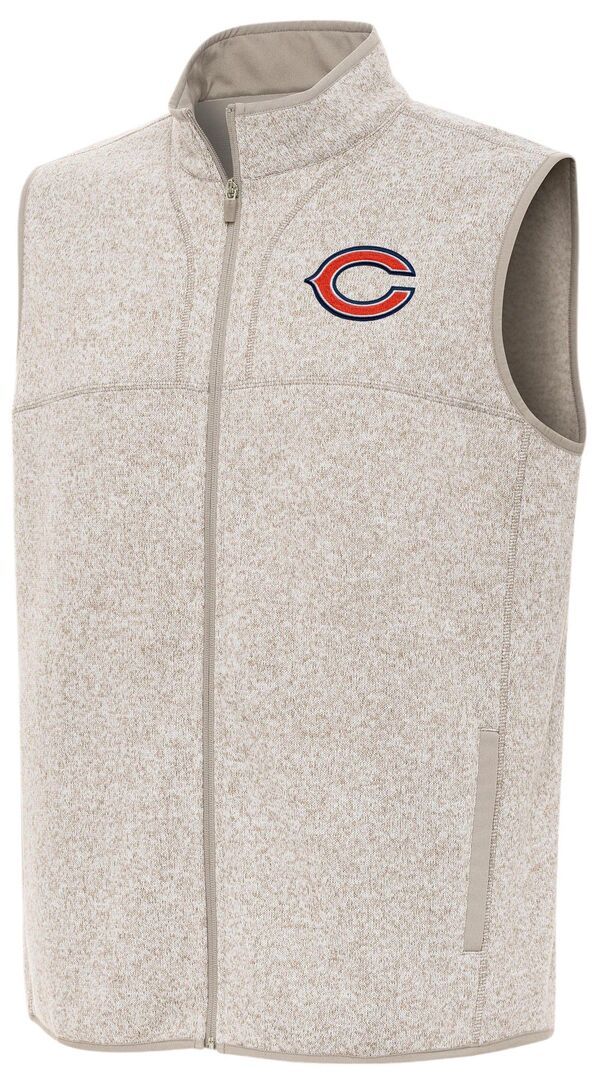 【送料無料】 アンティグア メンズ ベスト トップス Antigua Mens Chicago Bears Fortune Full Zip Vest NoColor