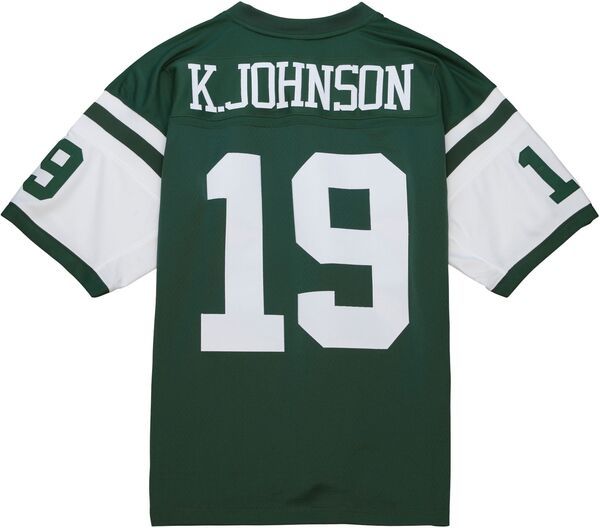 【送料無料】 ミッチェルネス メンズ シャツ トップス Mitchell Ness Mens New York Jets Keyshawn Johnson 19 1998 Green Throwback Jersey NoColor