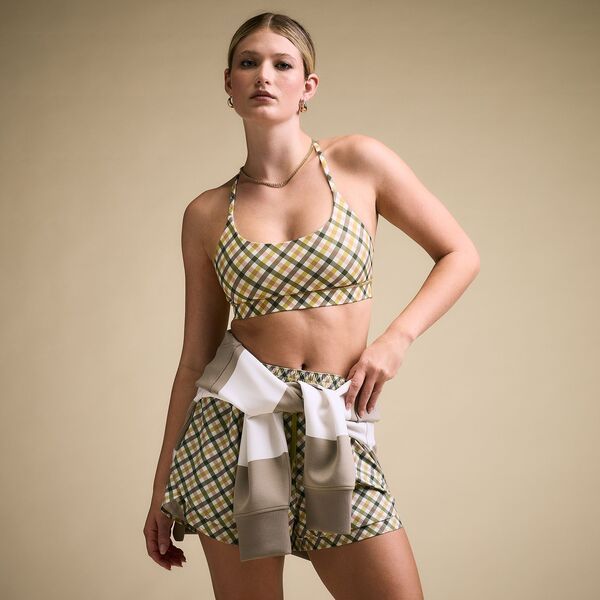 【送料無料】 キャリー レディース ブラジャー アンダーウェア CALIA Womens Strive Low Support Bra Ivy Green Plaid 7,385円