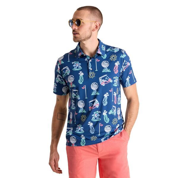 【送料無料】 チャビーズ メンズ ポロシャツ トップス Chubbies Mens Lightweight Performance Polo Navy