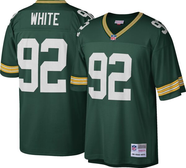 【送料無料】 ミッチェルネス メンズ シャツ トップス Mitchell Ness Mens Green Bay Packers Reggie White 92 1996 Throwback Split Jersey NoColor
