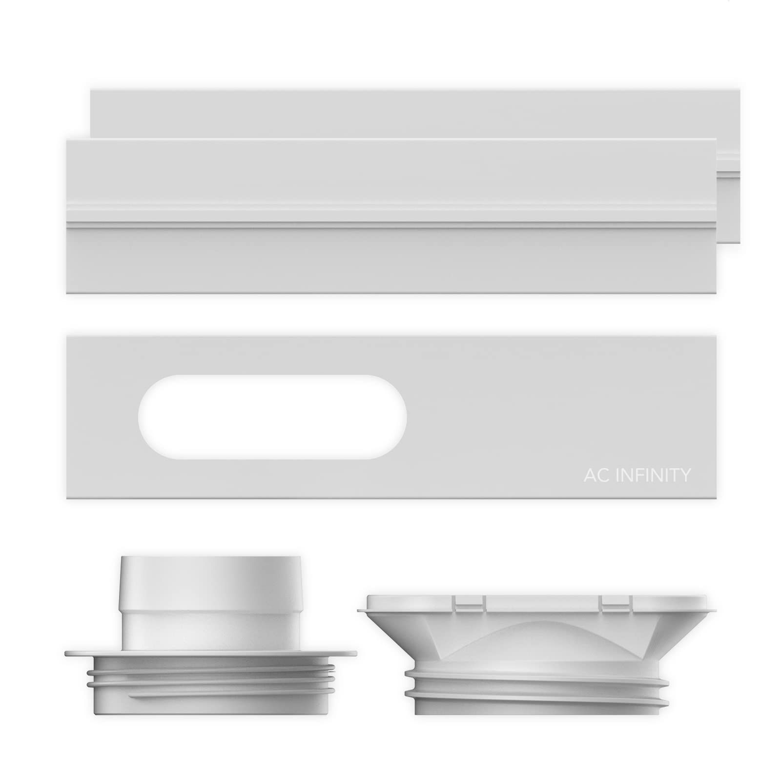 AC Infinityウィンドウダクトキット ユニバーサルベントポート 4インチと6インチのインラインファン用 ウィンドウベントキット HVACダクト ホース ダクトファン エアコン ドライヤーに対応 家庭用 グロウテント グロウルームe 49d609be