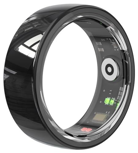 スマートリング メンズ レディーズ スマート Bluetooth指輪 健康指輪 着信通知/SNSリマインダー 体調管理 温度/H-R/SP-O2飽和度/睡眠検測 活動量計 消費カロリー 歩数計 遠隔撮影 防水 ワイヤレス充電ケース付き IOS 30a8d1bc