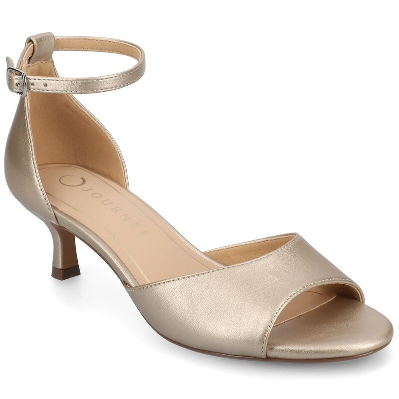 ジャーニー レディース シューズ サンダル アンクル ヒール Journee Womens Jezzie Low Heel Ankle Strap Dressandals Champagne シャンパン