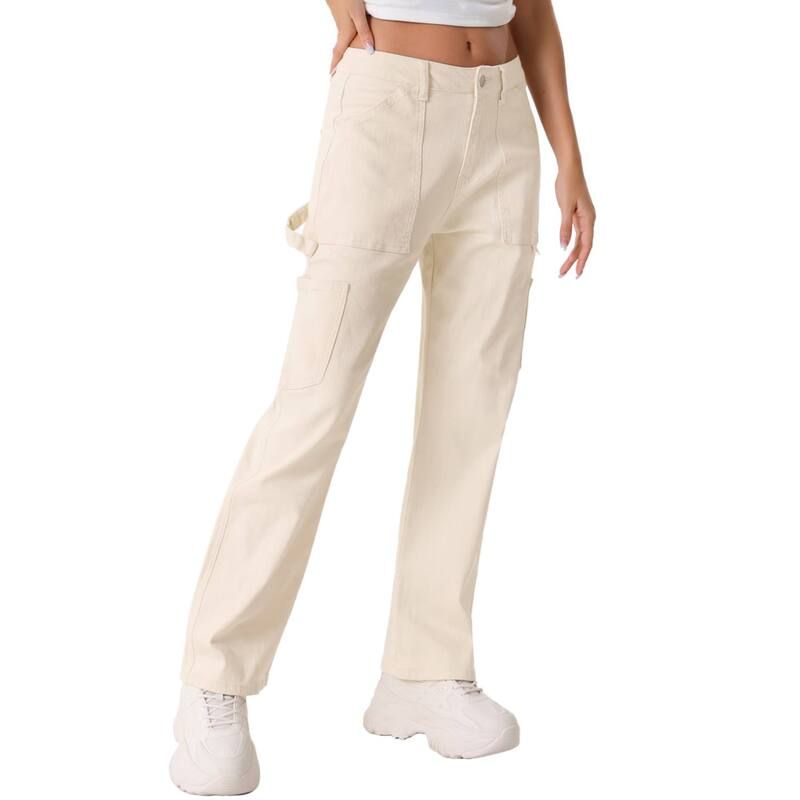 アレグラ ケー レディース ボトムス カジュアルパンツ カーゴパンツ ハイウエスト ALLEGRA K Cargo Pants for Womens High Waist Baggy Street Casual Fashion Pants with Pocke