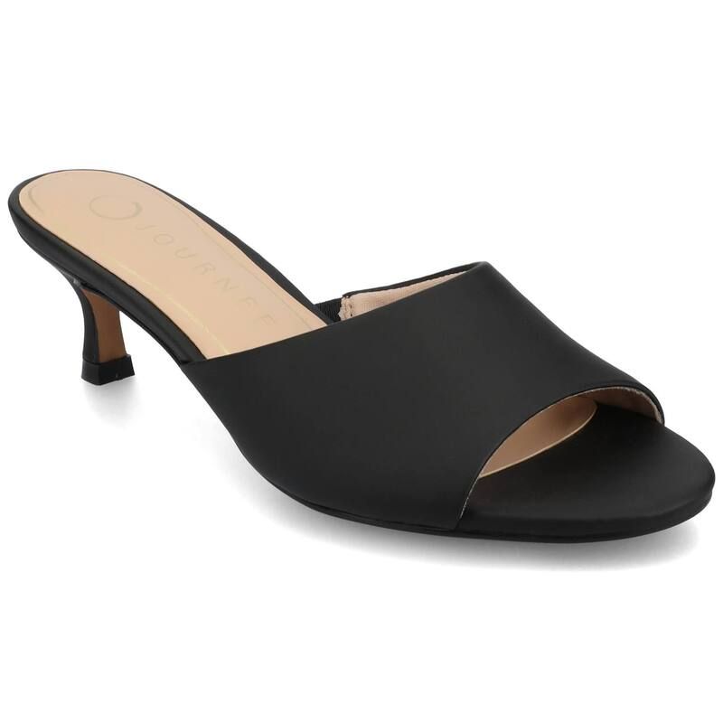 ジャーニー レディース シューズ サンダル ヒール Journee Jeylah Single Band Kitten Heel Womens Dressandals Black ブラック 14,425円