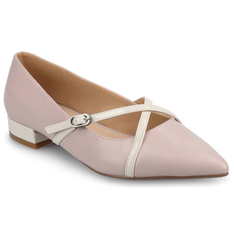 ジュルネ コレクション レディース シューズ サンダル ヒール Journee Collection Camby Pointed Toe Covered Block Heel Womens Dress Flats Lilac ライラック