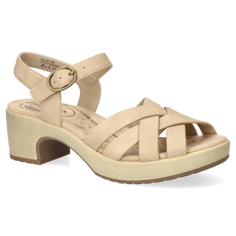 イージーストリート レディース シューズ サンダル ヒール Easy Street Miyah WomenslipResistant Heeled Sandals Bone