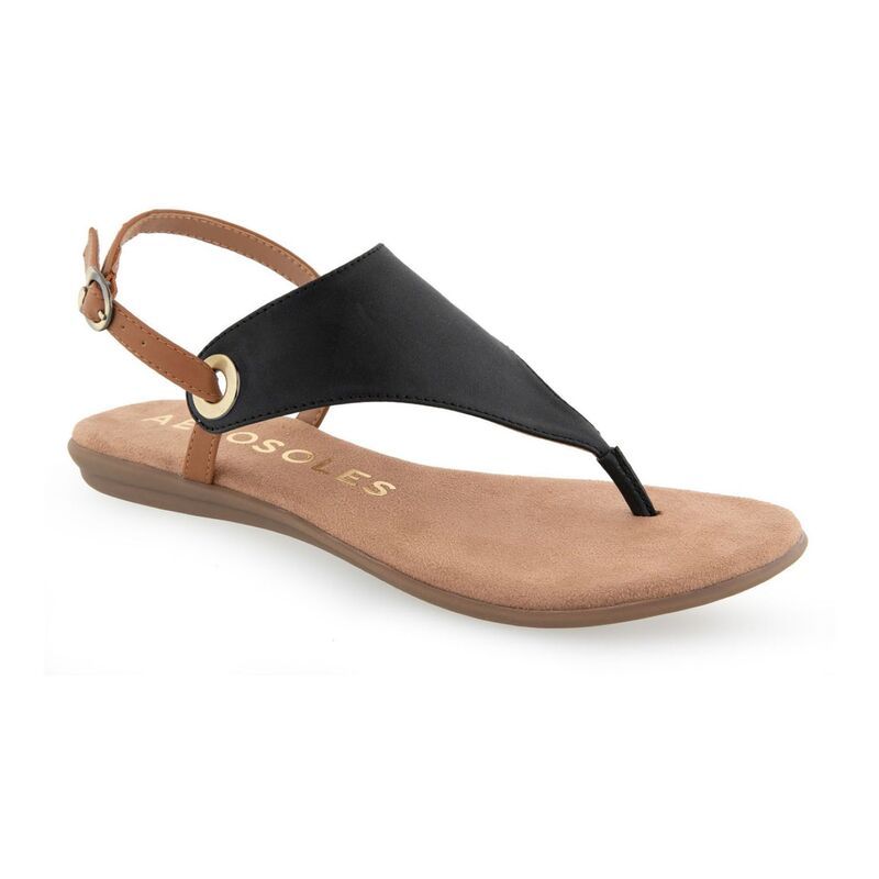 エアロソールズ レディース シューズ サンダル Aerosoles Conclusion Womens Thong Sandals Black Combo ブラック