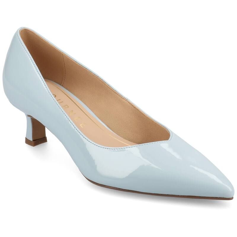 ジュルネ コレクション レディース シューズ パンプス ヒール Journee Collection Pammie Medium and Wide Width WomenslipOn Kitten Heel Pumps Blue Patent ブルー