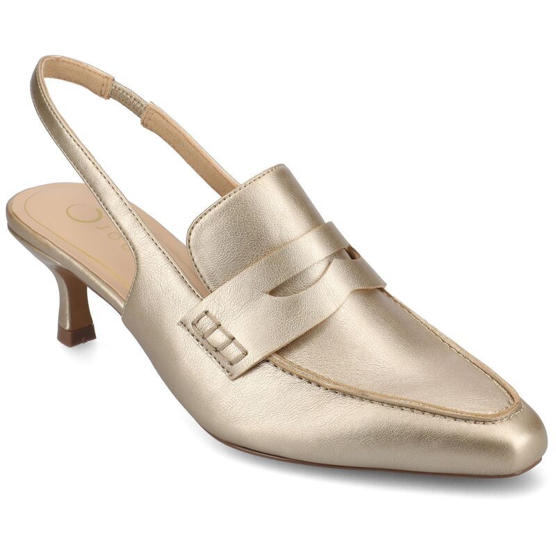 ジュルネ コレクション レディース シューズ パンプス ローファー ヒール Womens Journee Collection Tru Comfort Foamory Kitten Heel Sling Back Loafer Style Pumps Cham