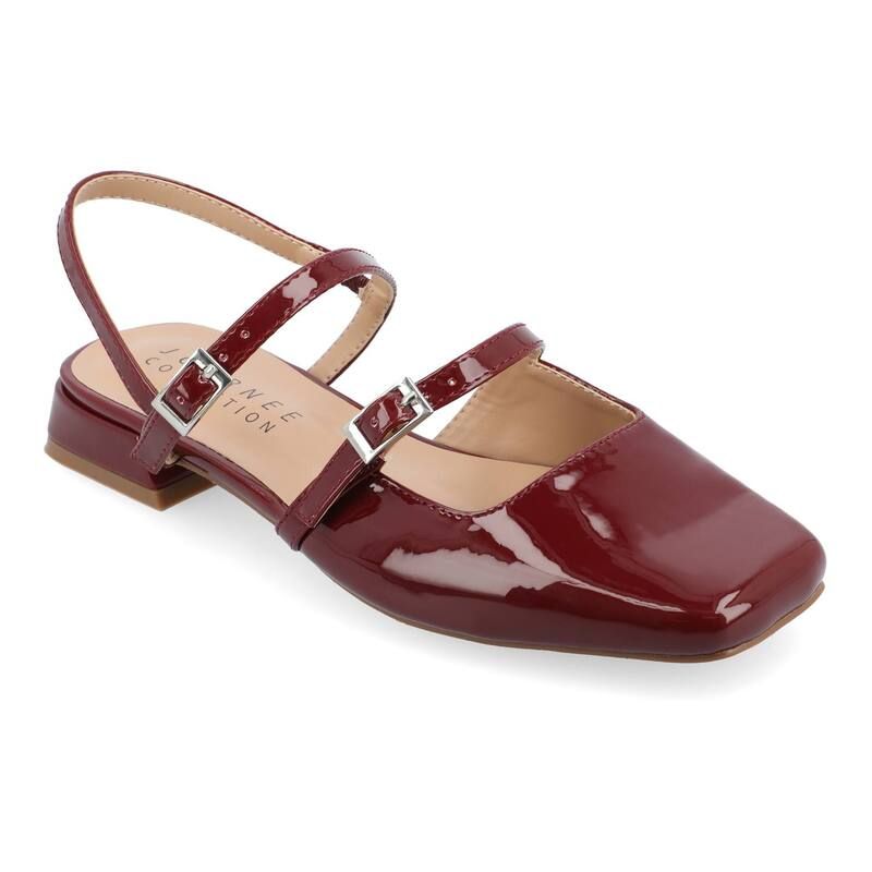 ジュルネ コレクション レディース シューズ サンダル Journee Collection Tru Comfort Foam Gretchenn Womens Flats Wine ワイン