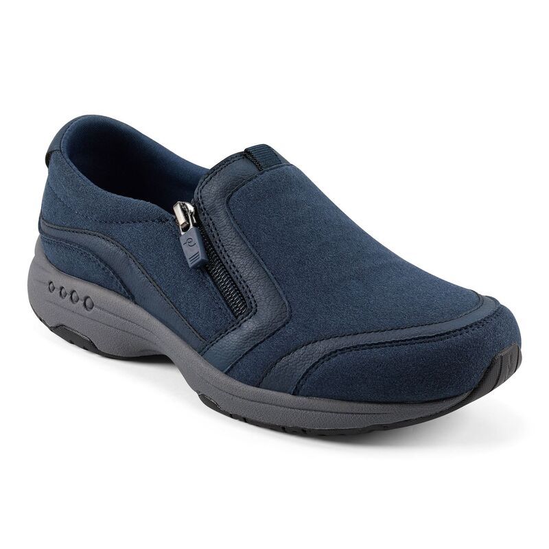 イージースピリット レディース シューズ スニーカー Easy Spirithallowomenside Zip Casual Shoes Dress Blue ブルー