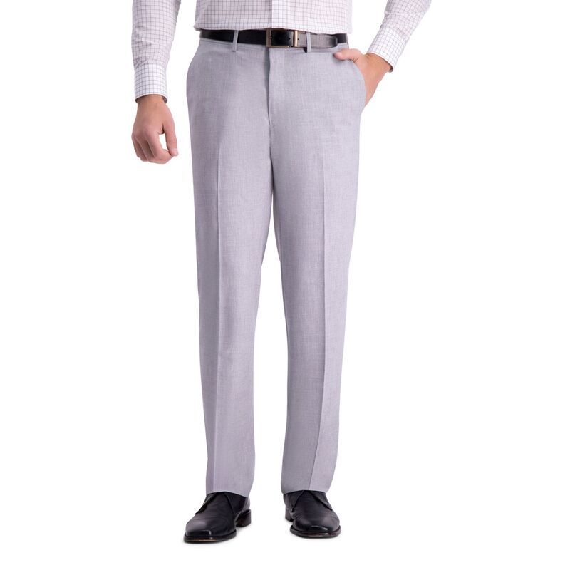 ハガー メンズ ボトムス カジュアルパンツ Men s JM HaggarR Premium FlexWaistraightFit 4Way Stretch FlatFront Dress Pants Light Gray グレー