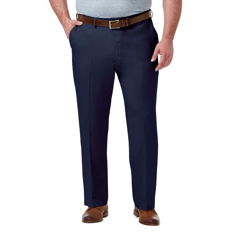 ハガー メンズ ボトムス カジュアルパンツ トール Big Tall HaggarR Premium Comfort ExpandableWaist ClassicFit Stretch FlatFront Dress Pants Blue ブルー