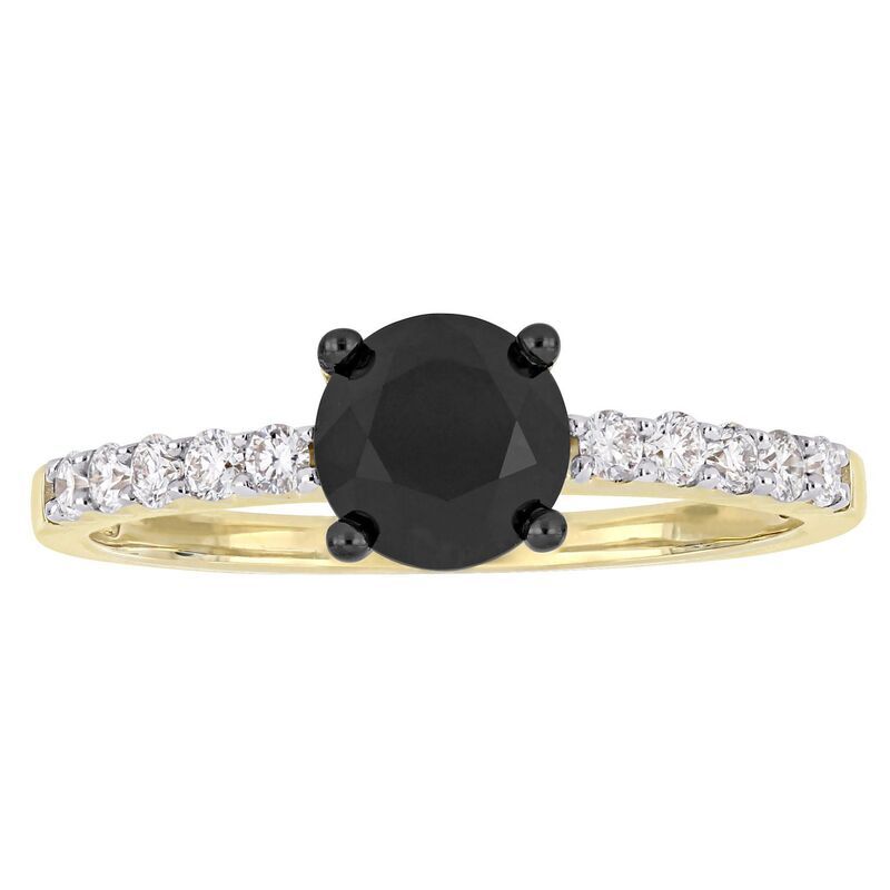 ステラ グレース レディース アクセサリー リング Stella Grace 14k Yellow Gold Black White Diamond Engagement Ring 14k Gold ゴールド
