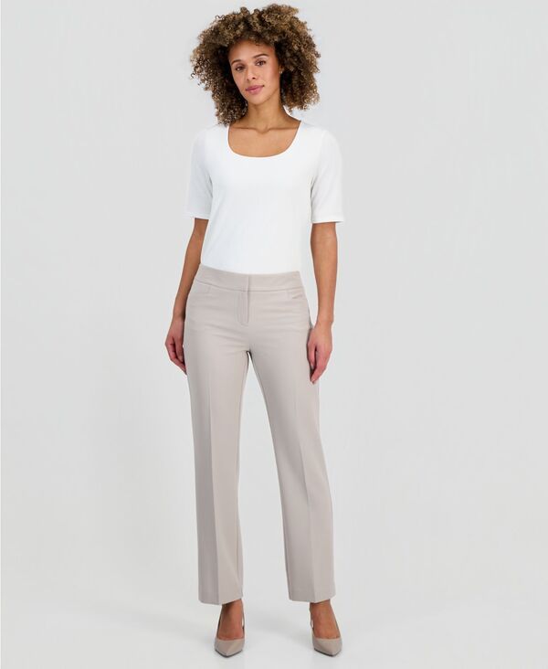 カスパール レディース ボトムス カジュアルパンツ プチ Kasper Core Julia Straight Pants Regular Petite Summer Straw