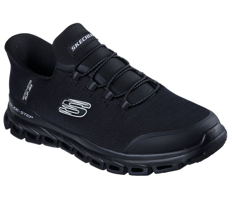 スケッチャーズ メンズ シューズ スニーカー Skechers Hands Free Slipins GlideStep Menshoes Black ブラック